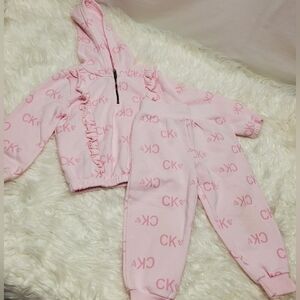 Calvin Klein Light Pink Hoodie and Jogger Set